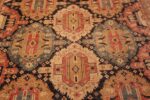 Details of Beautiful rustic tribal geometric Persian Heriz design modern room size area rug 11526 by Nazmiyal Antique Rugs