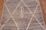 Details of Tribal Neutral Earthy Grey Color Geometric Design Hallway Runner Rug 11175 by Nazmiyal Antique Rugs