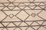 Details of White And Brown Geometric Contemporary Modern Room Size Area Kilim Rug 11522 by Nazmiyal Antique Rugs