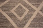 Diamond of Large Size Grey Color Flatweave Tribal Geometric Modern Kilim Rug #11822 by Nazmiyal Antique Rugs
