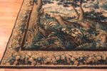 Florals of 17th Century Antique French Silk And Wool Animal Design Verdure Tapestry 72572 by Nazmiyal Antique Rugs