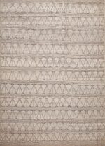 Beautiful Light Ivory Cream Color Tribal Geometric Design Modern Room Size Area Rug 11597 by Nazmiyal Antique Rugs