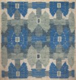 Large Size Square Shape Artistic Modern Geometric Swedish Design Soft Wool Pile Rug 72689 by Nazmiyal Antique Rugs