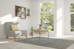 Living Room Geometric Tribal Design Soft Light Blue Color Modern Room Size Rug 11226 by Nazmiyal Antique Rugs