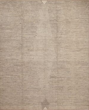 A Modern Decorative Cream Color Artistic Room Size Contemporary Area Rug 11348 by Nazmiyal Antique Rugs