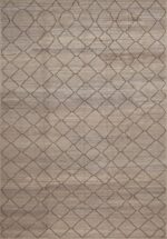 Beautifully Decorative Modern Earthy Brown and Grey Color Tribal Geometric Diamond Trellis Pattern Room Size Area Rug 11447 by Nazmiyal Antique Rugs