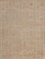Modern Rustic Geometric Allover Grid Design Contemporary Area Rug 11222 by Nazmiyal Antique Rugs