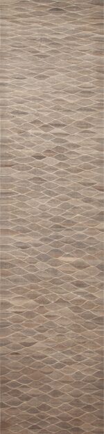 Neutral Earthy Color Long and Narrow Size Modern Hallway Flatweave Runner Kilim Rug 11003 by Nazmiyal Antique Rugs