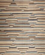 A Wonderfully Artistic Neutral Color Geometric Design Contemporary Large Size Modern Flat Weave Kilim Rug 11732 by Nazmiyal Antique Rugs