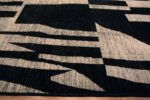 Side of Bold Black and White Color Tribal Geometric Oversized Modern Rug 11846 by Nazmiyal Antique Rugs