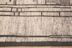 Side of A Facinating Artistic Tribal Geometric Design Cream and Charcoal Color Modern Room Size Rug 11305 Side of A Facinating Artistic Tribal Geometric Design Cream and Charcoal Color Modern Room Size Rug 11305 by Nazmiyal Antique Rugs