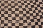 Texture of Black and White Checker Design Modern Central Asian Rug 11771 by Nazmiyal Antique Rugs