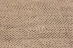 Texture of Beautiful Soft Cream Color Modern Tribal Checkerboard Design Wool Pile Area Rug #11276 Nazmiyal Antique Rugs
