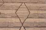 Texture of Large Size Geometric Tribal Diamond Pattern Neutral Color Modern Area Rug 11815 by Nazmiyal Antique Rugs