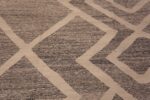 Texture of Large Size Grey Color Flatweave Tribal Geometric Modern Kilim Rug #11822 by Nazmiyal Antique Rugs