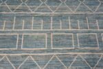 Texture of Modern Geometric Light Sky blue Background Tribal Contemporary Area Rug 11340 by Nazmiyal Antique Rugs
