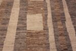 Texture of Neutral Earthy Grey Brown and Cream Color Tribal Design Modern Room Size Area Rug #11607 by Nazmiyal Antique Rugs
