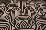 Texture of Oversized Black and White Color Art Deco Design Contemporary Modern Area Rug 11853 by Nazmiyal Antique Rugs