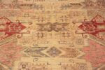 Texture of Small Square Size Tribal Geometric Caucasian Design Modern Area Rug 11232 by Nazmiyal Antique Rugs