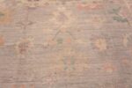 Texture of Soft Grey Tribal Room Size Turkish Oushak Design Modern Area Rug 11547 by Nazmiyal Antique Rugs