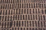 Texture of Square Shape Grey Neutral Geometric Tribal Modern Area Rug 11562 by Nazmiyal Antique Rugs