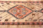 Texture of Tribal Antique Camel Hair Persian Bakshaish Hallway Runner Rug 72566 by Nazmiyal Antique Rugs