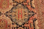 Texture of Beautiful rustic tribal geometric Persian Heriz design modern room size area rug 11526 by Nazmiyal Antique Rugs