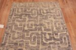 Top of Artistic Modern Gallery Size Soft Neutral Color Tribal Design Area Rug 11002 by Nazmiyal Antique Rugs