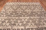 Top of Contemporary Cream Earthy Brown Tribal Nomadic Geometric Design Modern Area Rug 11500 by Nazmiyal Antique Rugs