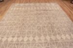 Top of Contemporary Handmade Tribal Geometric Neutral Color Modern Room Size Rug 11643 by Nazmiyal Rugs