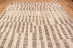 Top of Cream Gray Neutral Tribal Geometric Design Modern Area Rug 11664 by Nazmiyal Antique Rugs