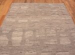 Top of Decorative Soft Neutral Grey Color High Low Wool Pile Modern Tribal Room Size Area Rug 11308 by Nazmiyal Antique Rugs