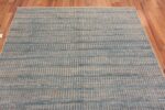 Top of Geometric Tribal Design Soft Light Blue Color Modern Room Size Rug 11226 by Nazmiyal Antique Rugs