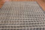 Top of Geometric Zigzag Motif Modern Area Rug 11550 by Nazmiyal Antique Rugs