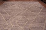 Top of Beautifully Casual Grey Color Geometric Tribal Deign Large Size Modern Flatweave Kilim Rug 11839 by Nazmiyal Antique Rugs