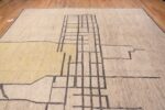 Top of Handmade Modern Abstract Tribal Contemporary Wool Pile Area Rug 11686 by Nazmiyal Antique Rugs