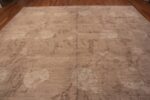 Top of Handmade Modern Neutral Brown Pomegranate Design Wool Area Rug 11730 by Nazmiyal Antique Rugs