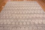 Top of Beautiful Light Ivory Cream Color Tribal Geometric Design Modern Room Size Area Rug 11597 by Nazmiyal Antique Rugs