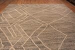 Top of Beautiful Large Size Neutral Earthtone Color Tribal Geometric Design Modern Flatweave Kilim Rug 11754 by Nazmiyal Antique Rugs