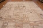 Top of Large Size Light Ivory Cream Color Background Abstract Tribal Nomadic Primitive Design Modern Area Rug 11799 by Nazmiyal Antique Rugs