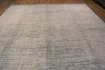 Top of Decorative and Versatile Large Size Modern Solid Abstract Design Cream Color Wool Pile Area Rug 11744 by Nazmiyal Antique Rugs