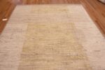 Top of Beautiful Soft Light Cream and Yellow Color Modern Room Size Geometric Design Area Rug 11393 by Nazmiyal Antique Rugs