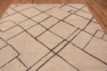 Top of Beautiful And Versatile Modern Contemporary Ivory Color Minimalist Geometric Design Room Size Area Rug 11489 by Nazmiyal Antique Rugs