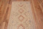 Top of Modern Contemporary Tribal Geometric Rustic Hallway Runner Rug 11045 by Nazmiyal Antique Rugs