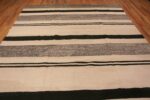Top of Modern Flatweave Room Size Black and White Color Kilim Rug #11593 Nazmiyal Antique Rugs