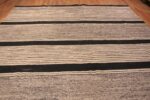 Top of Modern Neutral Color Abstract Geometric Design Flatwoven Kilim Area Rug #11737 By Nazmiyal Antique Rugs