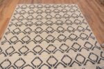 Top of Modern Room Size Brown Cream Moroccan Berber Beni Ourain Design Area Rug 11312 by Nazmiyal Antique Rugs