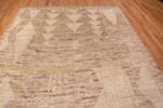 Top of An Artistic Modern Room Size Tribal Geometric Brown Earth Tone Color Area Rug 11417 by Nazmiyal Antique Rugs