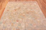 Top of Modern Rustic Tribal Geometric Honeycomb Design Area Rug 11331 by Nazmiyal Antique Rugs