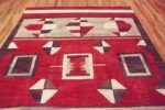 Top of Beautifully Casual Modern Tribal Geometric Southwestern Design Flatweave Kilim Rug 11430 by Nazmiyal Antique Rugs